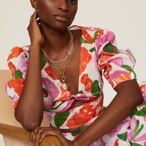 Banjanan Floral Aurora Top $185 original retail